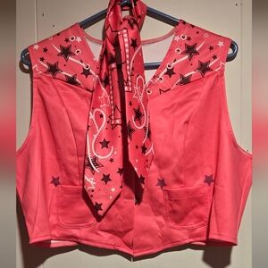 Red Star Patterned Vest